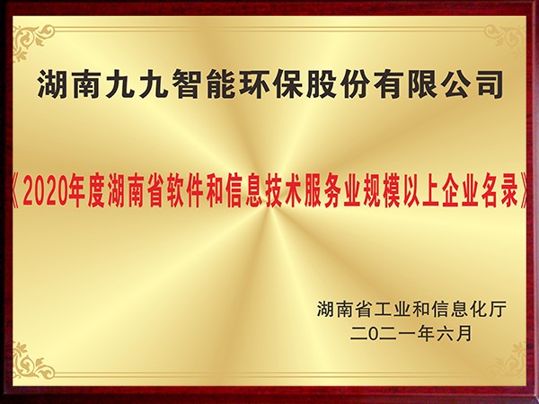 2020年度湖南省软件和信息技术服务业规模以上企业名录